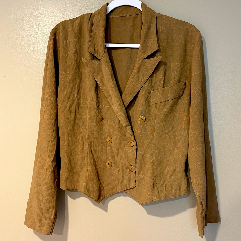 vintage double breasted lightweight blazer maximalism 80s retro mod showgirl